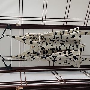 Petite Cow-print Romper, size Large